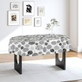 thumbnail image 2 of Oval Tablecloth -60x84 Inch,Retro Mid-Century Modern Tablecloth Simple Geometric Table Cover Understated Decoration, Black and White Tablecloth Suitable for Home, Kitchen, 2 of 6