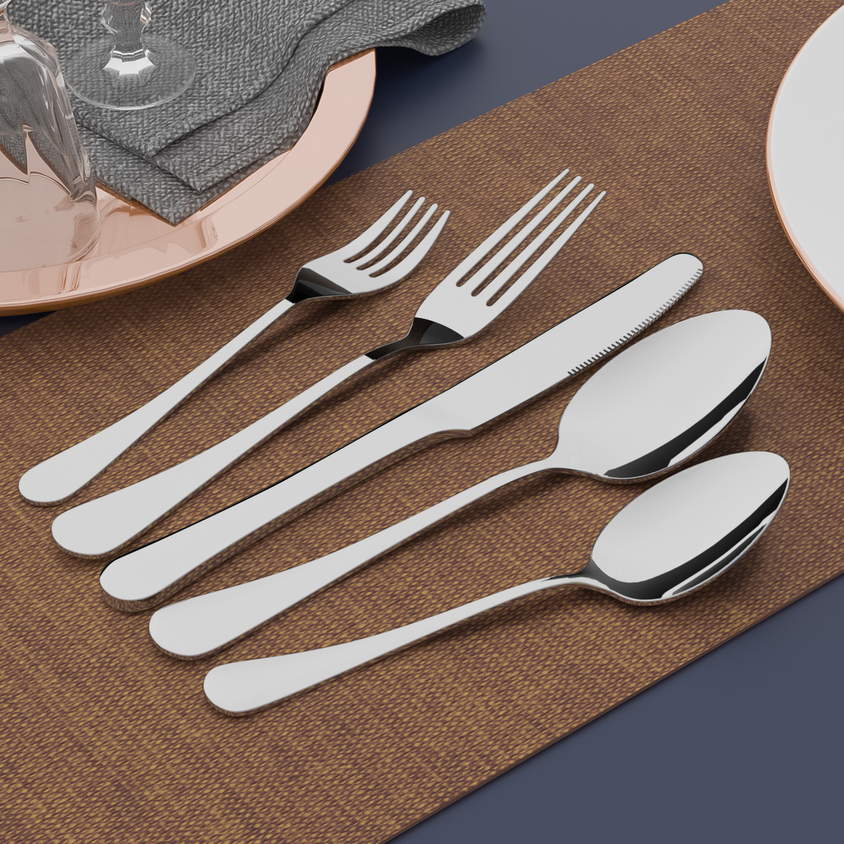 GPED 30-Piece Stainless Steel Silverware Set, Service for 6 photo 7