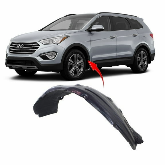 DCP Front Left Driver Side Fender Liner For 2013-2016 Hyundai Santa Fe HY1248140
