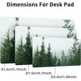 thumbnail image 2 of Large Gaming Mouse Pad, Landscape Painting Desk Pad, Laptop PU Mouse Pad, Waterproof Anti-Slip Desk Pad, Home Decoration Office Accessories (31.5x15.7in,Pine Tree in Rain), 2 of 6