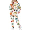 thumbnail image 2 of TIHLMK Womens 2 Piece Outfits Deals Clearance Women's Fashion Casual Print Long Sleeve Round Neck Sweatshirt Top + Pants Set Gifts for Women, 2 of 5