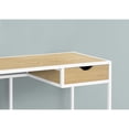 thumbnail image 2 of Contemporary Home Living 47.25" Natural Brown and White Wood Look Rectangular Computer Desk with One, 2 of 4