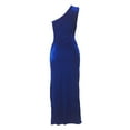 thumbnail image 6 of Prolriy Wedding Guest Dresses for Women Spring and Summer New European and American Women's Non Velvet Shoulder Slit Slim Long Dress Women Maxi Dresses for Women 2025 Womens Dresses Blue XXL, 6 of 6