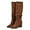 Brown, variant on Women's Knee High Boots with Pointed Toe & Chunky Mid Heel, Perfect for autumn and winter