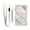 Soft Pink Gold White Marble, variant on JIALIOU Nylon Trifold Card Wallet with ID Window Zipper Pocket for Men Women Teen Shamrocks Floating in Air