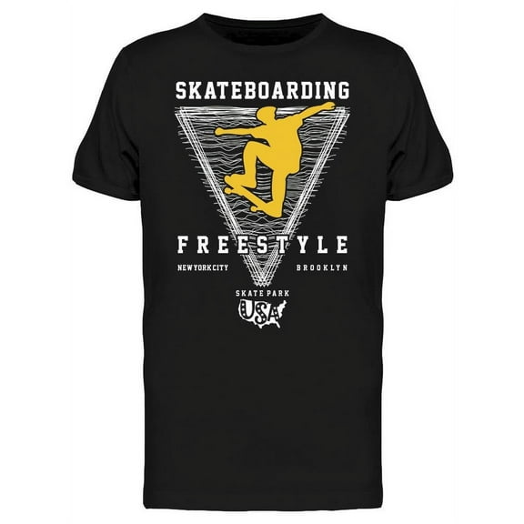 Skateboarding Freestyle T-Shirt Men -Image by Shutterstock, Male x-Large