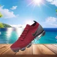 thumbnail image 3 of Nike Air VaporMax 2018 FK Chaussures de Course pour Hommes Rouge Vin Gris Foncé, 3 of 16