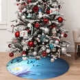 thumbnail image 5 of Rateoe Butterflies Print Christmas Tree Skirt 48" for Xmas Holiday New Year Party Circle Tree Mat Ornaments Decoration, 5 of 7