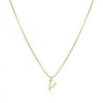 thumbnail image 1 of Collar con inicial personalizado para mujer | Gargantilla con colgante de letra delicada | Collar de capas de 45 cm en oro o plata, 1 of 1