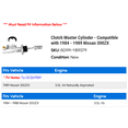 thumbnail image 2 of Clutch Master Cylinder - Compatible with 1984 - 1989 Nissan 300ZX 1985 1986 1987 1988, 2 of 2