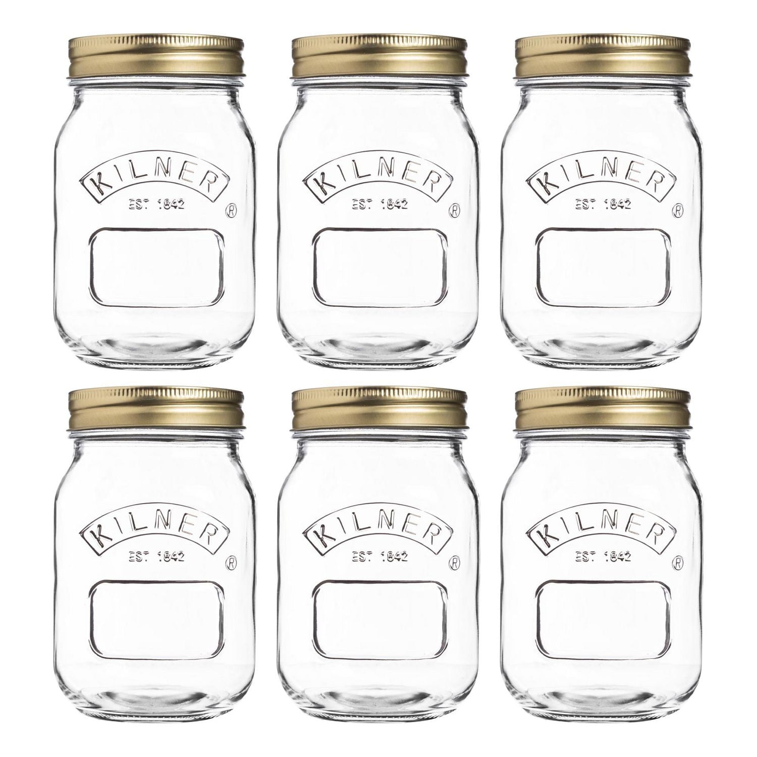 Kilner Pots mason en verre à ouverture régulière avec couvercles scellés, 500ml