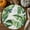 Green, variant on Rainbow Paint Drip Round Braided Placemats 13", 1 Pack Boho Colorful Watercolor Splatters Heat Insulation Place Mats Washable Non-Slip Table Mats for Kitchen Dining Party