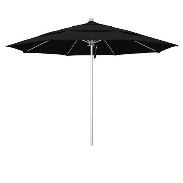 California Umbrella ALTO118002-5408-DWV Venture Silver Market Parapluie&44; Noir - 11 Pi x 8 Côtes