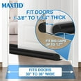 thumbnail image 3 of Large Door Draft Stopper for Bottom of Door 36 Inch Under Door Draft Blocker Under Door Gap Filler Weather Stripping Adjustable Twin Door Sweep Door Draft Guard Window Seal Black, 3 of 9