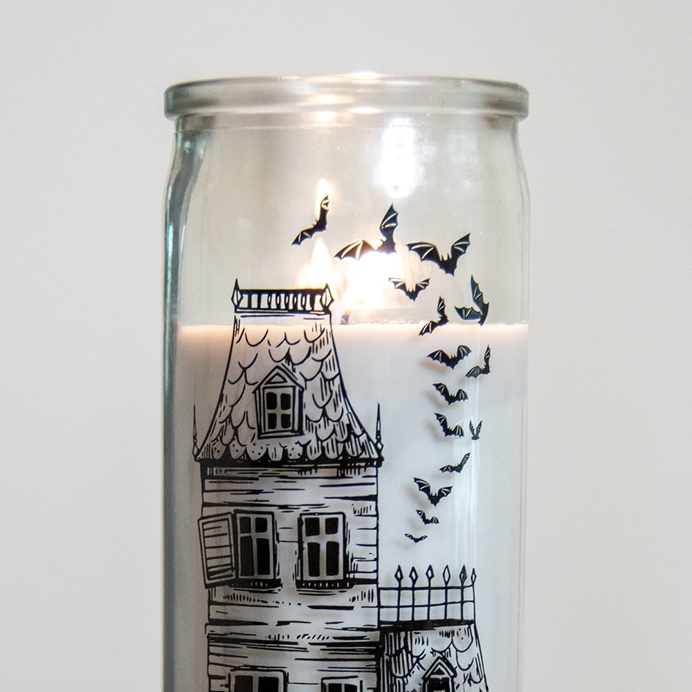 Mainstays Haunted House Scented Candle, Fall Farmhouse Scent Aromatic Candle, 9 oz