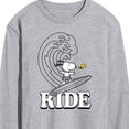thumbnail image 3 of Peanuts - Snoopy's Wave Ride - Men's Long Sleeve T-Shirt, 3 of 6
