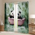thumbnail image 2 of Feelyou Cute Panda Kids Black Out Curtains, Kawaii Cartoon Wildlife Curtains Pack of 2 (42x63 Each), Vintage Fashion Style Bedroom Curtains, Window Curtains Bedroom Decor, 2 of 6