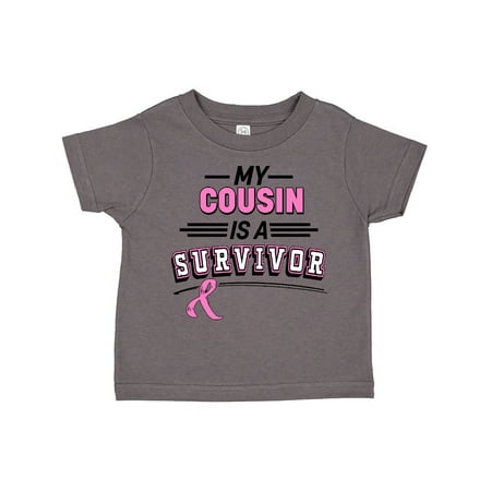 

Inktastic My Cousin is a Survivor Breast Cancer Awareness Gift Toddler Boy or Toddler Girl T-Shirt
