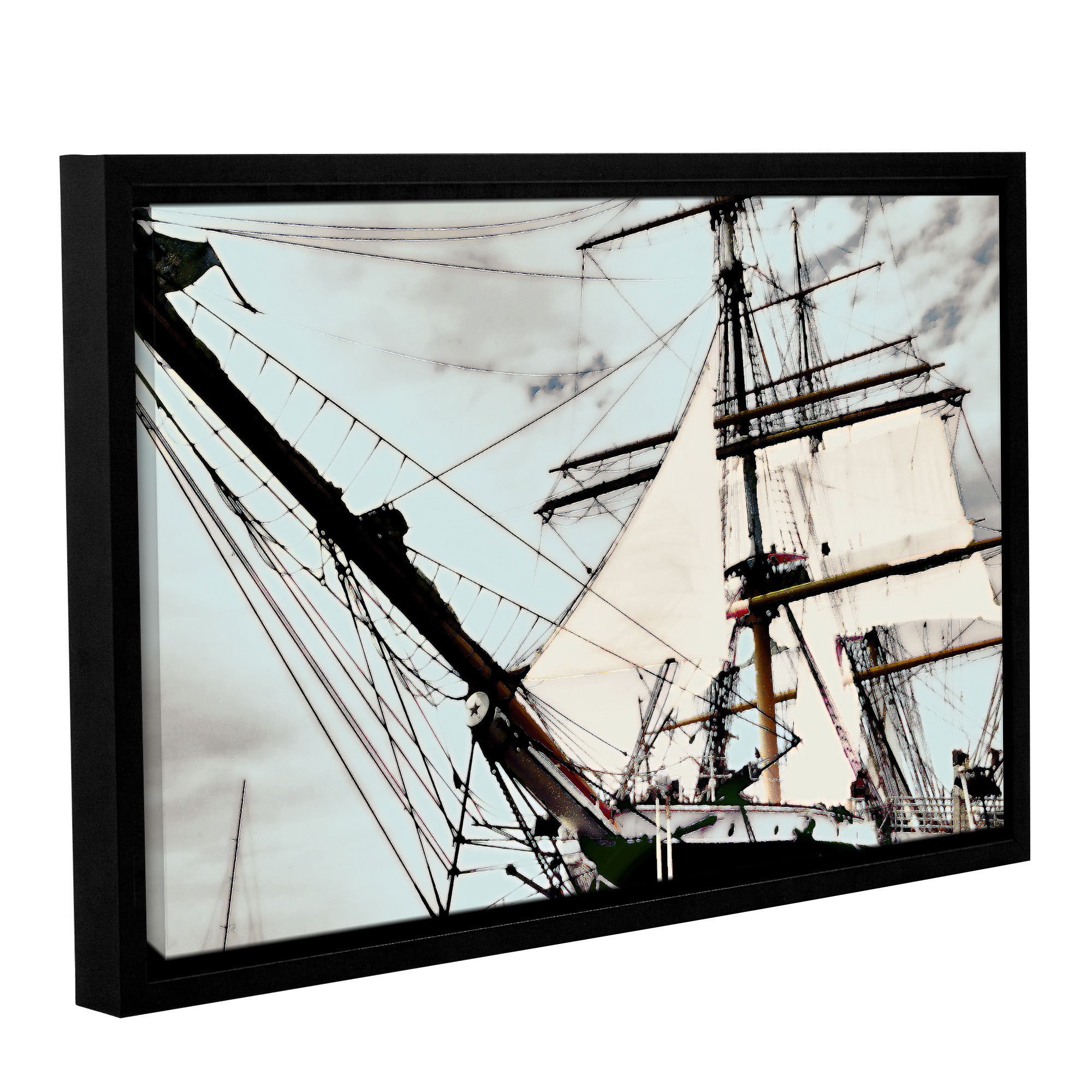 ArtWall Linda Parker "Sailing On Star Of India I" Gallery-wrapped Floater-framed Canvas