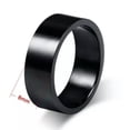 thumbnail image 6 of 6MM/8MM Stainless Steel Black Plated Couple Rings Lovers Promised Band Size 5-12, 6 of 6