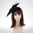 thumbnail image 2 of Tocado de plumas para mujer, tocado para fiesta de cóctel, tocado, diadema, color oscuro Azul oscuro Yuyangstore Tocado de Gatsby de los años 20, 2 of 8
