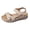 White, variant on Womens Soft Sole Wedge Sandals Arch Support Adjustable Buckle Summer Shoes Hollow out Round Toe Platform Slippers White Size 7