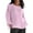 Pink, variant on Womens Linen Long Sleeve Shirt Loose Fit Breathable Summer Basic Comfort Top