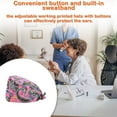 thumbnail image 4 of Gourd Caps Nurse Durability Pure Color Button Nurse Hats Professional Assorted Colors Tie Back Work Uniform Operating Hats L28, 4 of 6
