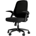 thumbnail image 3 of Hbada Office Task Desk Chair Swivel Home Comfort Chairs with Flip-up Arms and Adjustable Height, Black, 3 of 15