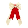 thumbnail image 2 of AUNVITO Multipurpose Decorative Bow Ornament, Smooth Fabric Bow Accessory, Reusable Pendant for Christmas Tree Wreath Gift Wrap Wedding Holiday Party Scene Decoration, 2 of 6