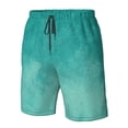 thumbnail image 4 of Salouo Teal Turquoise1 Pattern Swim Trunks for Men,Men's Hawaiian Bathing Suit Swimsuits Quick Dry Swimming Board Shorts Beach Shorts with Pockets-Medium, 4 of 6