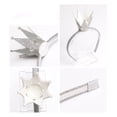 thumbnail image 3 of Shiny Queen Princess Crown Headband, 3D Crown Glitter Fabric Tiara Hairband for Birthday Prom Ball, Sparkly Sequin Festival Headpiece Accessory, Suitable for Party Events and Celebrations, 3 of 5