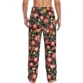 thumbnail image 7 of Salouo Watercolor Red Wildflowers Print Pajama Pants for Men, Lounge Pants Elastic Waistband Casual Men's sleepwear Loungewear Sleep Pajama Pant -XX-Large, 7 of 7