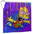 thumbnail image 2 of Cartoon Simpsons Shower Curtain Cute Anime Shower Curtain Polyester Fabric Bathroom Decor Curtain Set with Hooks 72In, 2 of 8