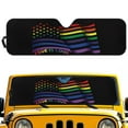 thumbnail image 2 of Uorisanigo Foldable Windshield Sun Shade Compatible with Jeep Wrangler Rainbow Love is Love Windshield Sunshade fit for Jeep Wrangler Rubicon Sahara TJ JK JKU 2 Door & 4 Door, 2 of 7