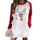 thumbnail image 4 of Suéter largo de manga larga con cuello redondo y estampado informal a la moda para mujer Fridja fksj1218, 4 of 6