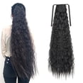 thumbnail image 2 of WIGSIN 32Inch Synthetic Long Kinky Curly Ponytail Drawstring Clip In Ponytail Black Blonde Hair Extension for Women, 2 of 10