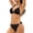 Black, variant on Women'S Printed Halter Tie Back Bikini Swimsuit Flattering Coverage Two Piece Bathing Suit Royal Blue L