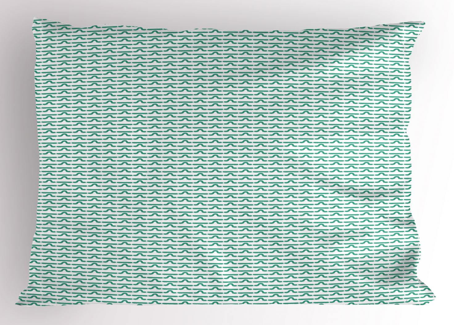 Caterpillar Pillow Sham, Pattern of Larva Type Bugs Repeating Spring Season Animals Wildlife