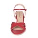 thumbnail image 2 of Sandalias Correa De Tobillo Tacón Bajo De Aguja Correas Cruzadas Para Mujer Rojo-1 38, 2 of 7