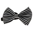 thumbnail image 1 of Black and White Striped Bow Tie, 1 of 1
