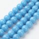 thumbnail image 1 of Natural Mashan Jade Round Beads Strands Dyed Deep Sky Blue 10mm Hole: 1mm about 41pcs/strand 15.7 inch, 1 of 3