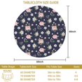 thumbnail image 3 of Pioneer Flower Floral Print Pattern Round Tablecloth 60 X 60 Inch, Wrinkle Resistant Wipeable Table Cloth for Kitchen Dining Picnic Patio Party, 3 of 6