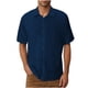thumbnail image 2 of Blusa y camisa de manga corta con cuello vuelto para hombre, informal, lisa, a la moda, con cuello vuelto y bolsillo, con botones, de manga corta, 2 of 6