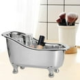 thumbnail image 6 of Mini Bathtub Soap Dish Holder Decoration Small Miniature Gift Makeup Storage Box Argent, 6 of 8