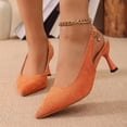 thumbnail image 2 of ShiShine Women's Slingback Kitten Heels Closed Pointed Toe Backless Wedding Party Dress Pumps Shoes, 2 of 9
