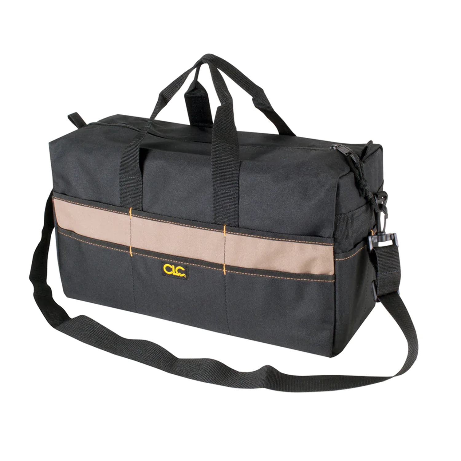 17 Pocket Black & Khaki Polyester Tool Bag