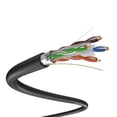 thumbnail image 4 of Dripstone 1000ft CAT6 F/UTP Outdoor Direct Burial 550Mhz Solid Cable 23AWG Waterproof Wire HDPE Insulated Polyethylene (PE) for Indoor/Outdoor (Black), 4 of 4