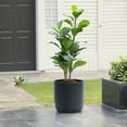 thumbnail image 4 of Round Planter Outdoor Modern Gray Planter 14 Inch Plant Pot Home Garden Decor, 4 of 9