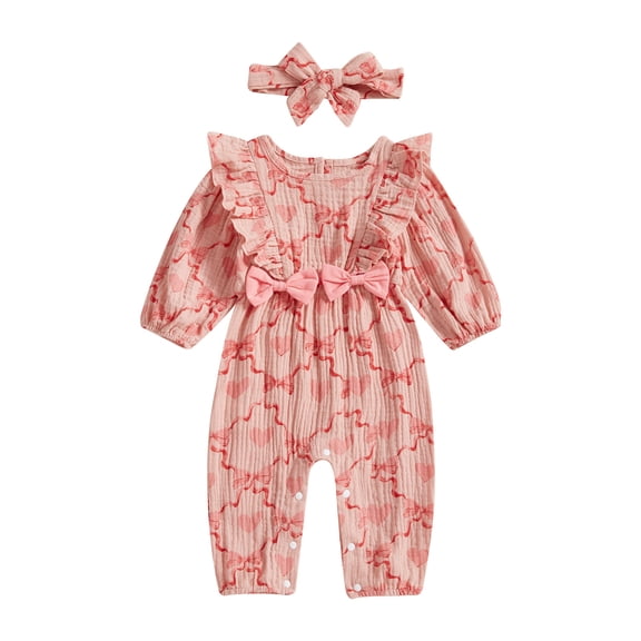 Akiihool Newborn Going Home Outfits Baby Girls Winter Rompers Dress Newborn Floral Sunsuit Clothes Jumpsuits Outfits Red,Newborn